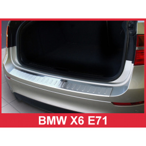 Nerez kryt- ochrana prahu zadného nárazníka BMW X6 E71 2009-14