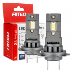 Automobilové LED žiarovky série X4 Aviator H7/H18 6500K Canbus AMIO-03764