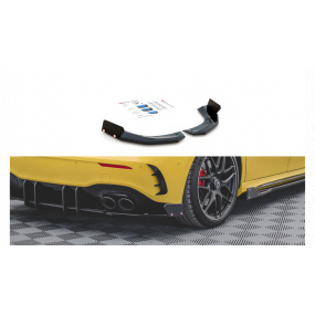 Splitter Mercedes-Benz A W177 A45 S Aero Pack Tył Boczne v.2 + Flaps Gloss Black