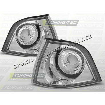 BMW E36 90-99 predné smerovky chróm (KPBM03) - sedan, compact, touring