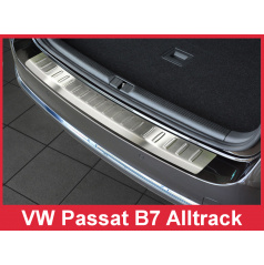 Nerez kryt ochrana prahu zadného nárazníka Volkswagen Passat B7 Alltrack 2012+