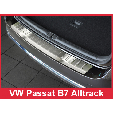 Nerez kryt ochrana prahu zadného nárazníka Volkswagen Passat B7 Alltrack 2012+ Nerez kryt ochrana prahu zadného nárazníka Volkswagen Passat B7 Alltrack 2012+
