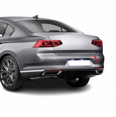 Nerez leštená hrana zadného kufra Omtec VW Passat 2015-21 sedan