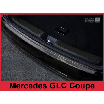 Nerez kryt-čierna ochrana prahu zadného nárazníka Mercedes GLC Coupe 2016-17