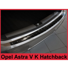 Nerez kryt- čierna ochrana prahu zadného nárazníka Opel Astra V K HTB. 2015-16