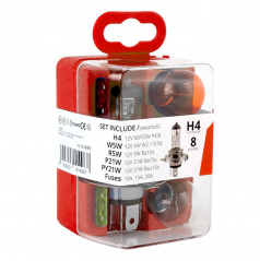 Box žiaroviek vrátane. poistiek UNI 12V/H4 VERTEX
