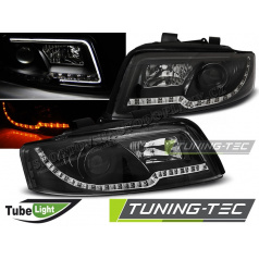 Audi A4 10.2000-10.2004 predné číre svetlá Led Tube Lights black (LPAUC3)