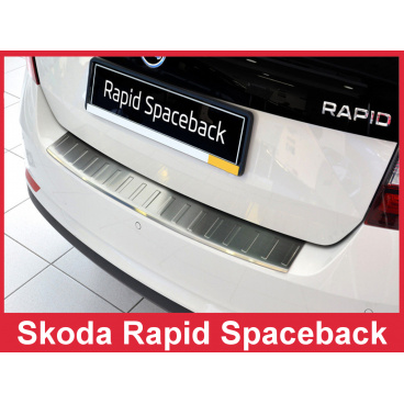 Nerez kryt- ochrana prahu zadného nárazníka Škoda Rapid Spaceback 2013-16