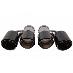 Koncovka tlmiča 89mmx2 vstup 70mm Carbon Gloss Sada