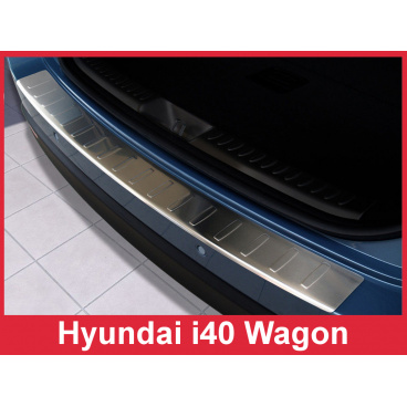 Nerez kryt- ochrana prahu zadného nárazníka Hyundai i40 Wagon 2011-16