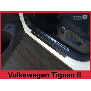 Carbon Fiber ochranné lišty prahu dverí 4ks Volkswagen Tiguan 2 2015+