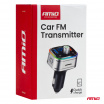 FM vysielač do auta 2×USB-A 1×USB-C microSD 12V 24V AMIO-04652
