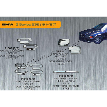 BMW 3 (E36) 91-97 chróm autodoplnky BMW 3 (E36) 91-97 chróm autodoplnky