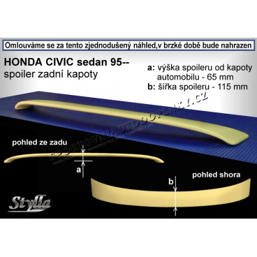 Honda Civic sedan (95-00) spoiler zadnej kapoty Honda Civic sedan (95-00) spoiler zadnej kapoty
