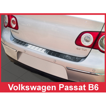 Nerez kryt ochrana prahu zadného nárazníka Volkswagen Passat B6 2005-10