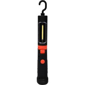 Montážna lampa 3W COB LED, 3,7V li-ion, magnet+hák, 250lm bezprievodová