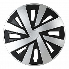 Puklice na auto PLUTON 15" palcov čierno-strieborná