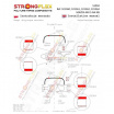 Mazda MX5 1989-98 Strongflex Šport kompletná zostava silentblokov 36 ks
