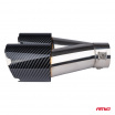 Nerezová koncovka výfuku dual 2x89 mm v imitácii karbónu ľavá