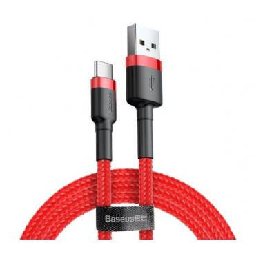 Kábel USB na USB-C Baseus Cafule 1.5A dĺžka. 1m, červený Kábel USB na USB-C Baseus Cafule 1.5A dĺžka. 1m, červený
