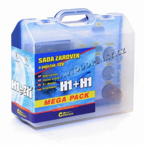 Žiarovky náhradné 12V servisný box Mega H1 + H1 + poistky