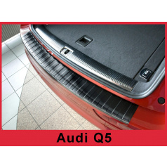 Nerez kryt- čierna chrómovaná ochrana prahu zadného nárazníka Audi Q5 2008+
