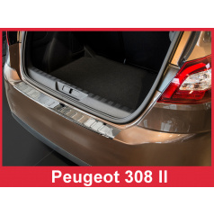 Nerez kryt- ochrana prahu zadného nárazníka Peugeot 308 II HTB. 2013-17