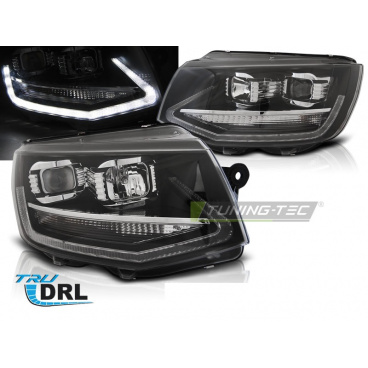 VW T6 15- predné číre svetlá black LED TRU DRL (LPVWP8) VW T6 15- predné číre svetlá black LED TRU DRL (LPVWP8)