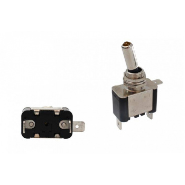 Prepínač Toggle Chrome typ.2 Led Žltá