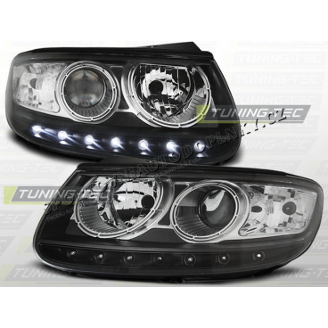 Hyundai Santa Fé 2006+ Predné číre svetlá Daylight LED black (LPHU03)