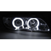 BMW E46 04.2003-06 Coupe, Cabrio predné číre svetlá Angel Eyes CCFL Xenon chrome (LPBMH4)