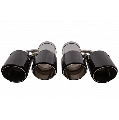 Koncovka tlmiča 89mmx2 vstup 76mm Carbon Gloss Sada