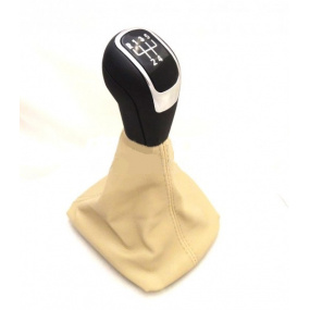 Hlavica radiacej páky s manžetou Škoda Octavia II 1Z + facelift. 5 rýchl. béžová