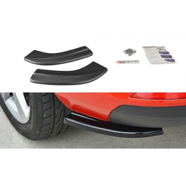 Bočné difúzory pod zadný nárazník pre Škoda Rapid, Maxton Design (čierny lesklý plast ABS)