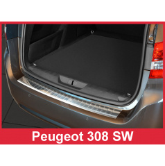 Nerez kryt- ochrana prahu zadného nárazníka Peugeot 308 II SW 2014-17