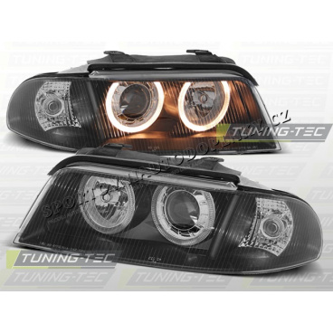 AUDI A4 (B5) 1999-00 Predné číre svetlá ANGEL EYES BLACK (LPAU18)