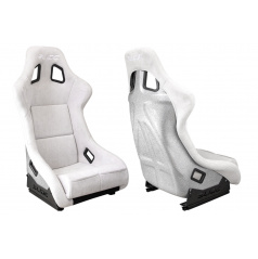 Športové kreslo SLIDE KS2 Premium Svetlosivý Velúr Strieborný Trbliet