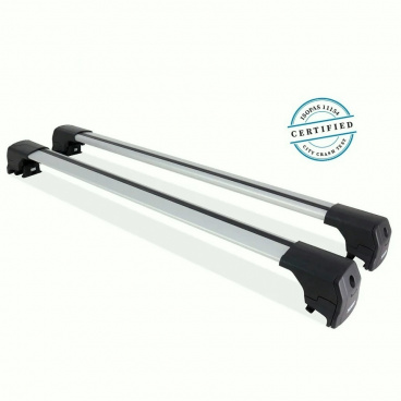 Uzamykatelné alu střešní nosiče s plnou lyžinou silver Jaecoo J7, BYD, Mercedes-Benz EQA 2022+