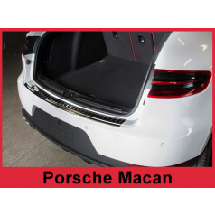 Nerez kryt- čierna ochrana prahu zadného nárazníka Porsche Macan 2014+