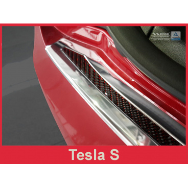 Carbon kryt- ochrana prahu zadného nárazníka Tesla S 2012-17