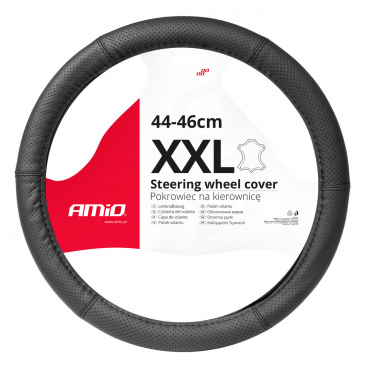 Perforovaný kožený poťah na volant automobilu XXL 44-46cm SWC-50-XXL