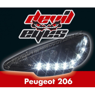 Peugeot 206 Devil Eyes black