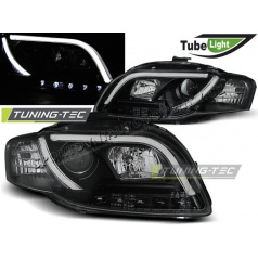AUDI A4 B7 11.2004-03.2008 Predné číre svetlá LED TUBE LIGHTS BLACK (LPAU90)
