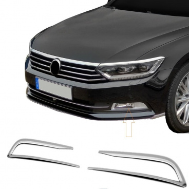 Nerez kryty predných hmloviek VW Passat 2015-19 Nerez kryty predných hmloviek VW Passat 2015-19