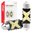 LED žiarovky CANBUS Festoon C5W 12SMD 2016 36mm Biela 12V 24V