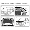Čierny ochranný návlek na prednú časť kapoty pre VW Tiguan 2007–16