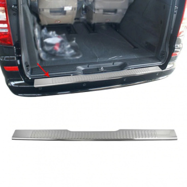 Nerez chróm prah zadného nárazníka Omtec Mercedes Benz Vito W639 2003-14