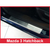 Nerez kryt- zostava-ochrana prahu zadného nárazníka + ochranné lišty prahu dverí Mazda 3 HTB. 2012-16