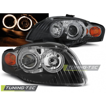 AUDI A4 B7 11.2004-03.2008 Predné číre svetlá ANGEL EYES BLACK (LPAU58)