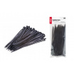 Pásky sťahovacie káblové čierne 2,5x100mm - 100 ks. AMIO-02150